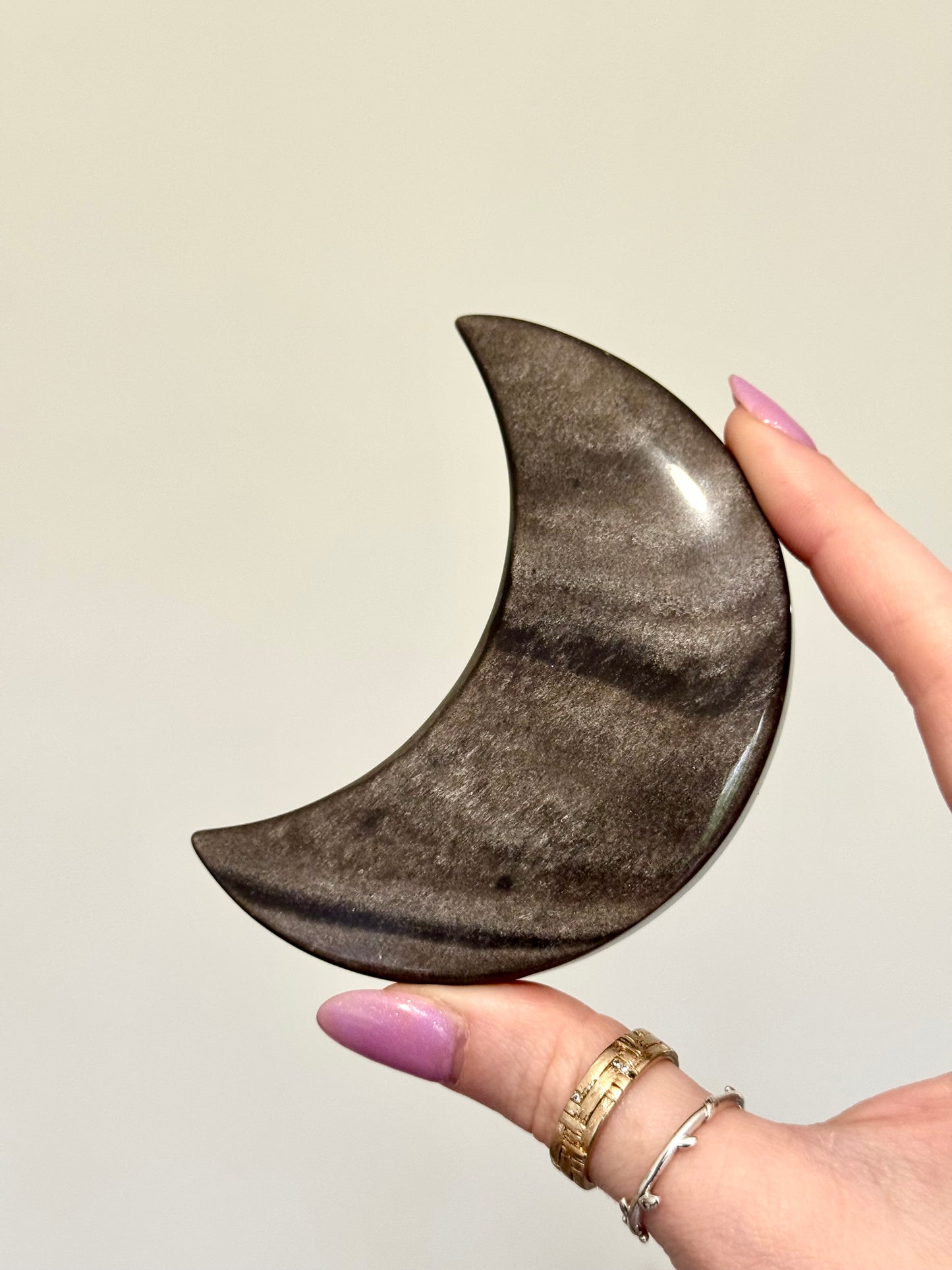 Lune Obsidienne argentée