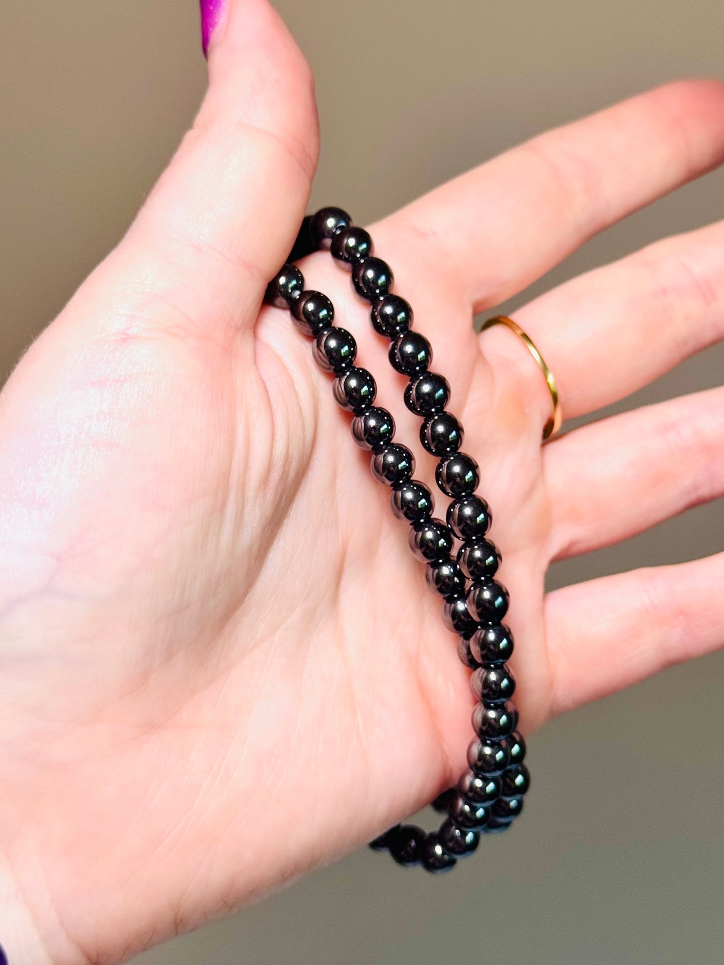 Collier en perles - Hématite