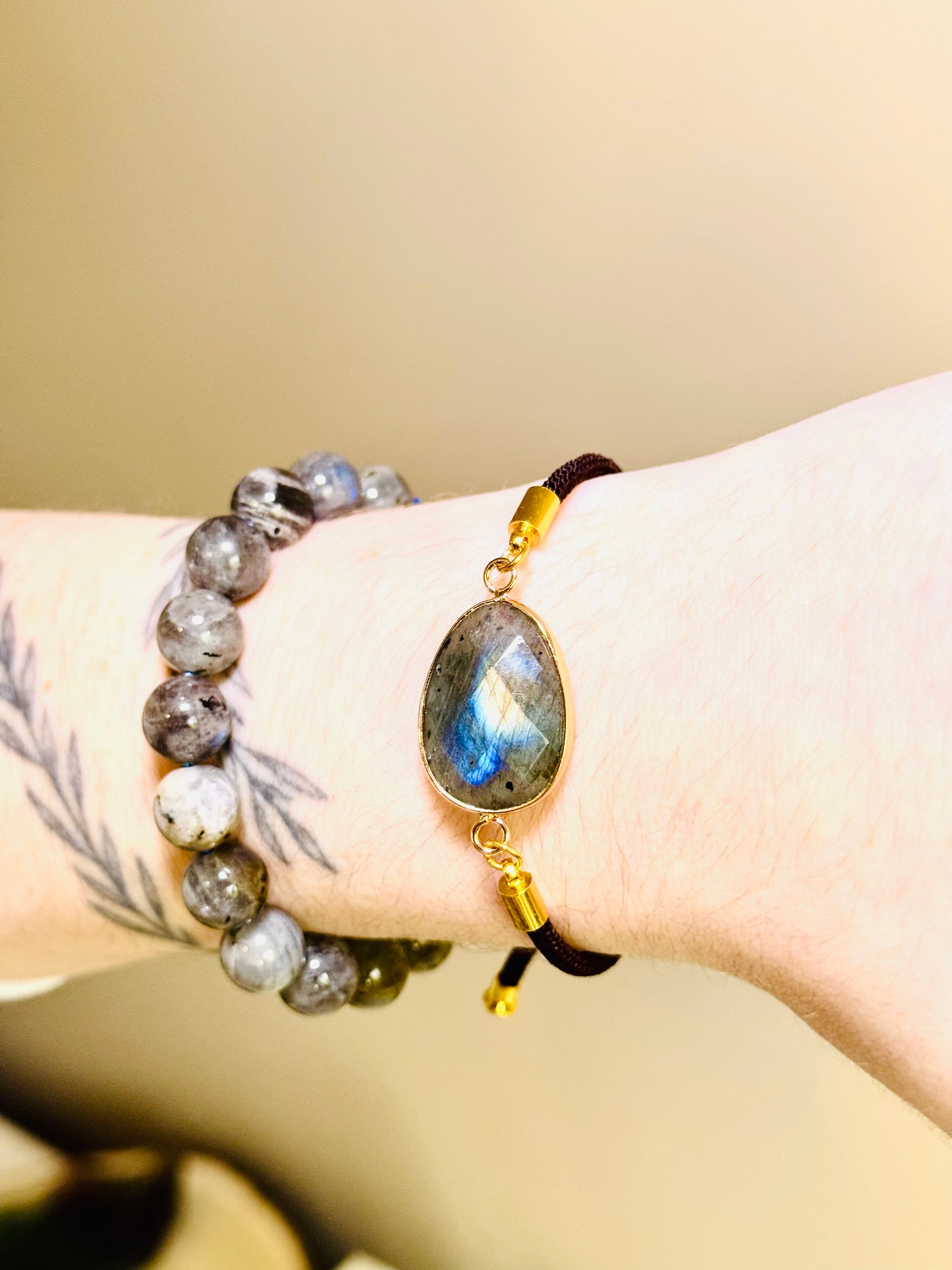 Bracelet cordon - Labradorite