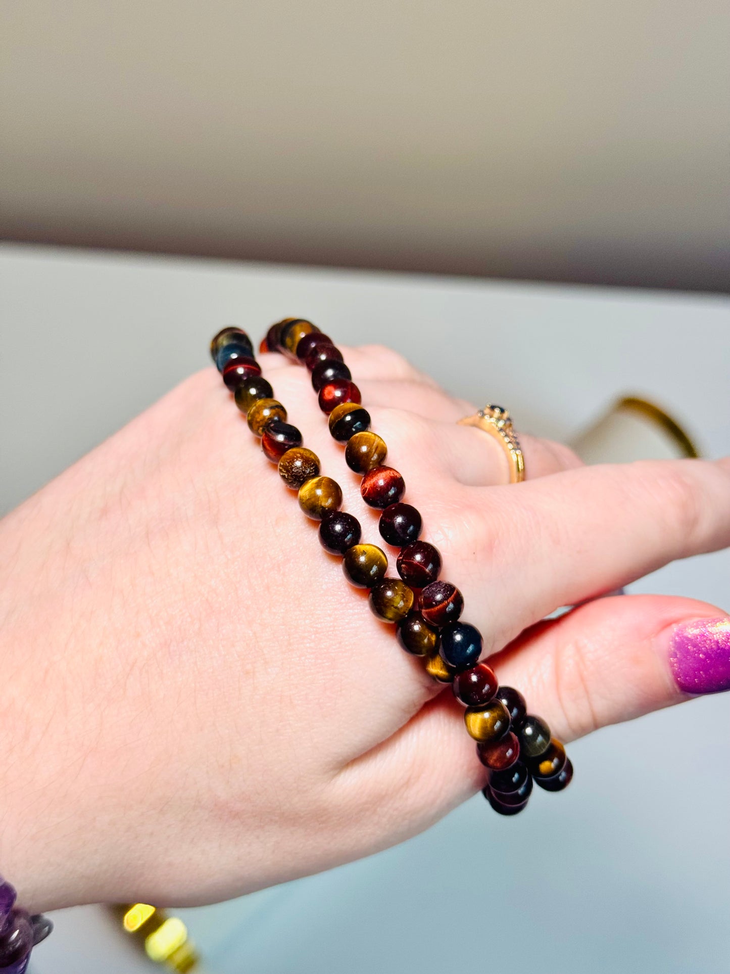 Collier en perles Œil multiple