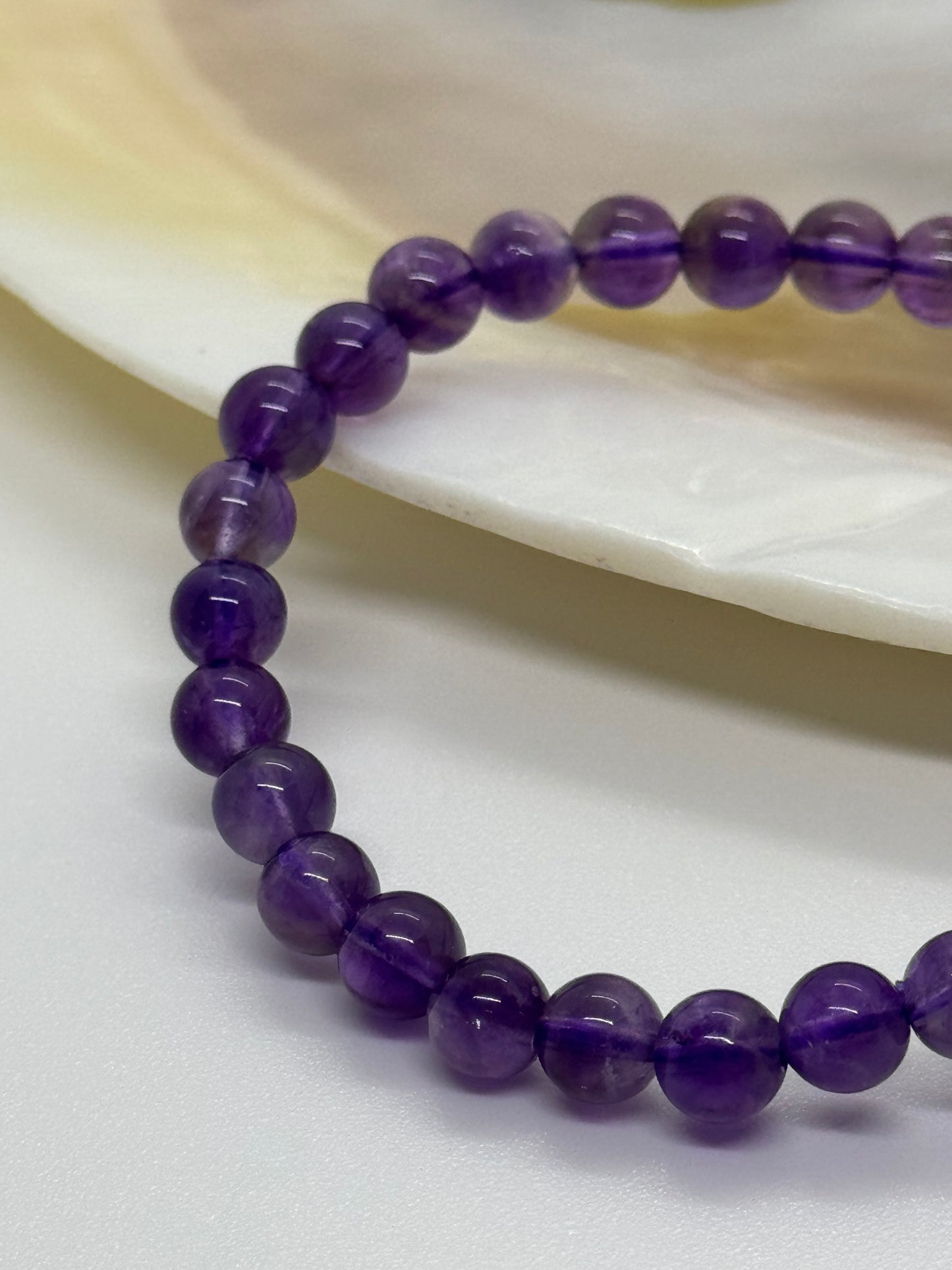 Bracelet en perles Améthyste - 06mm