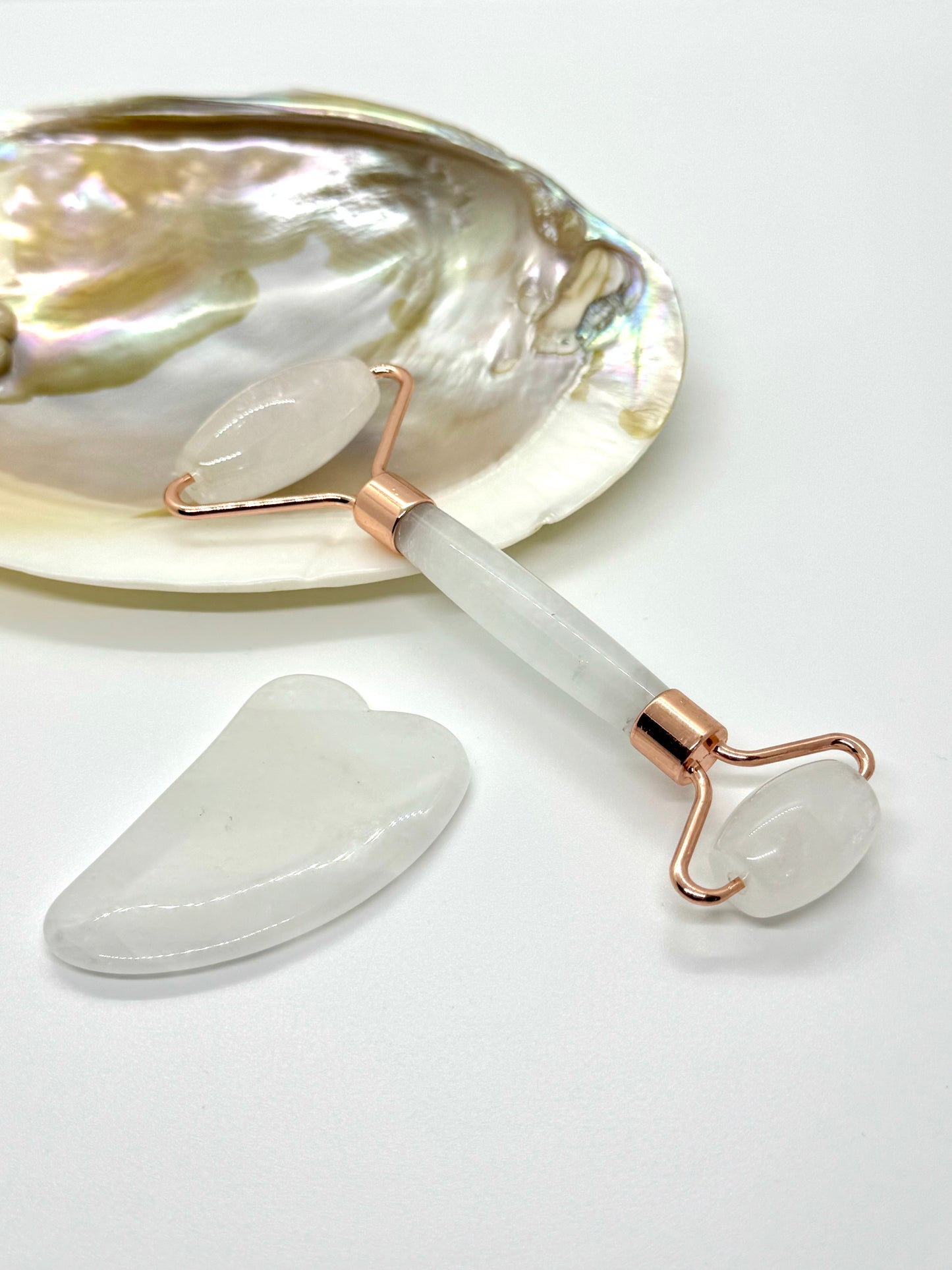 Coffret duo Gua Sha & Roll-On Cristal de Roche đ€