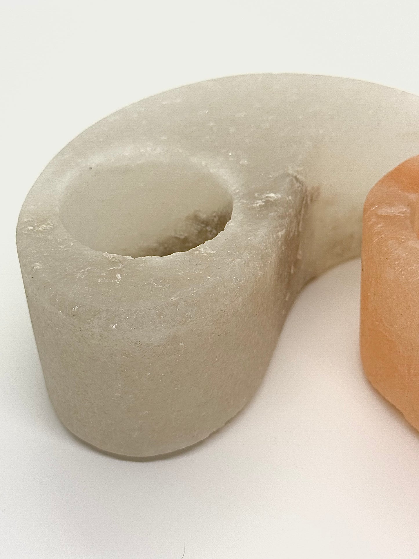 Bougeoir en sel de l'Himalaya - Yin et Yang