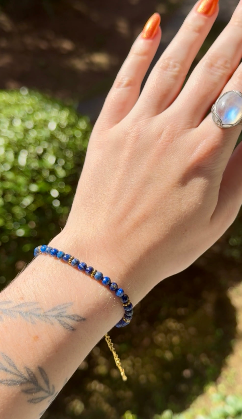 Bracelet acier inoxydable - Lapis Lazuli