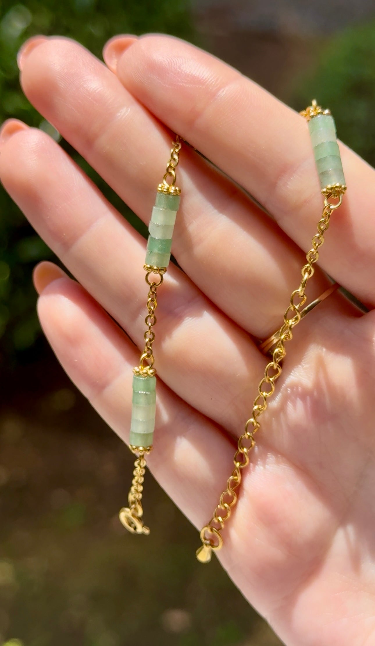 Bracelet Orane acier inoxydable - Aventurine verte