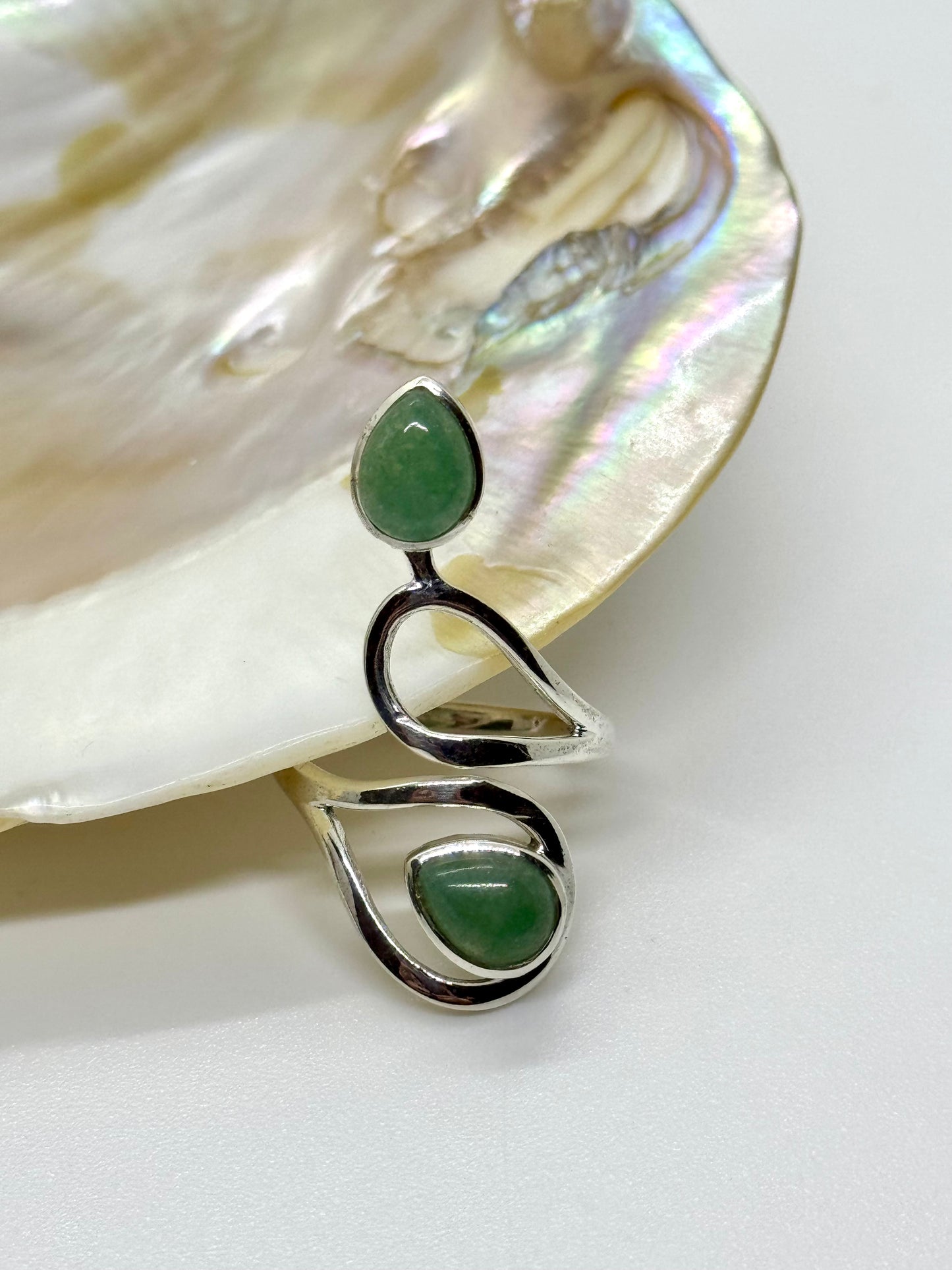 Bague réglable Aventurine Argent 925