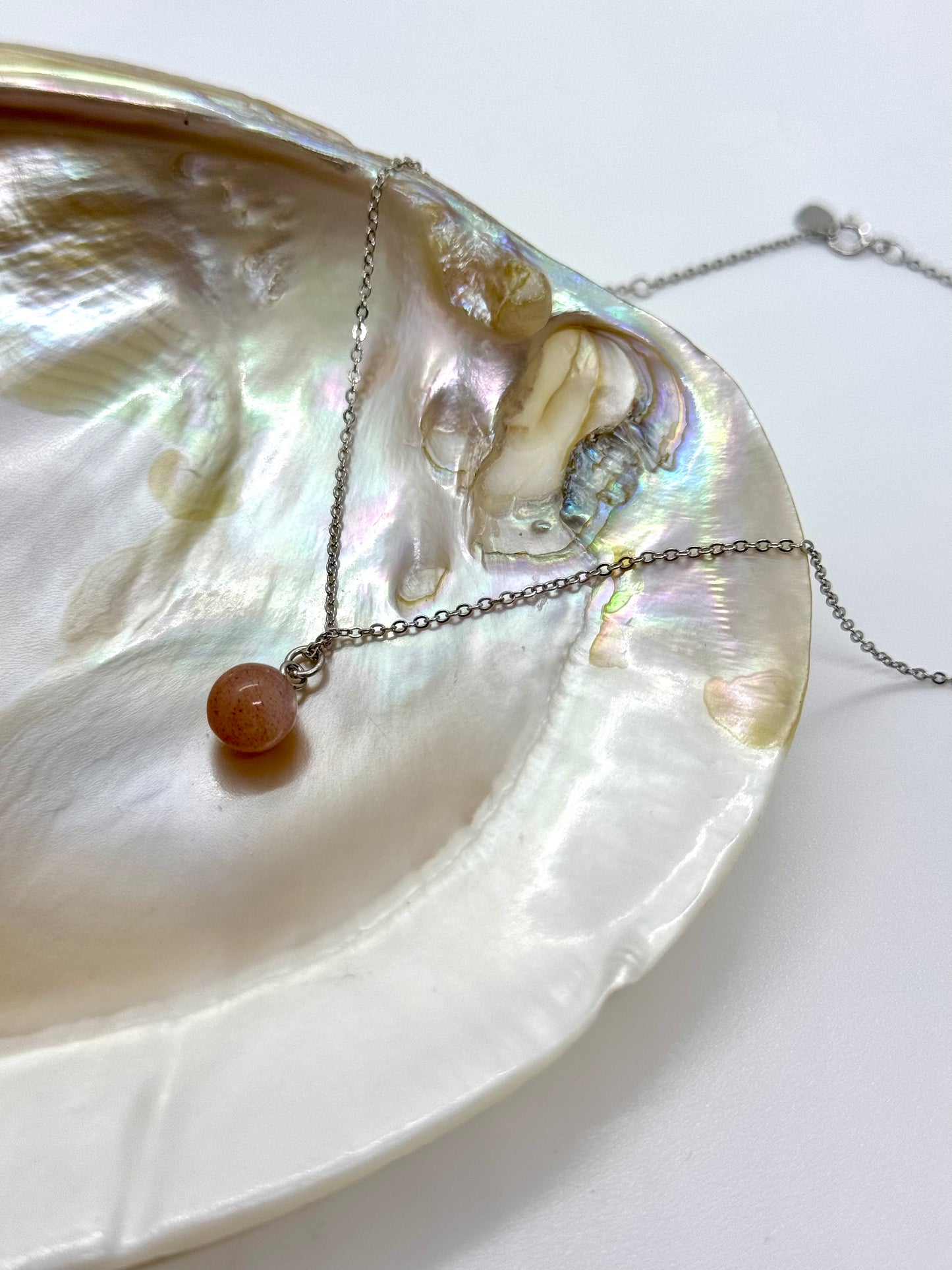 Collier Argent 925 Pierre de Soleil