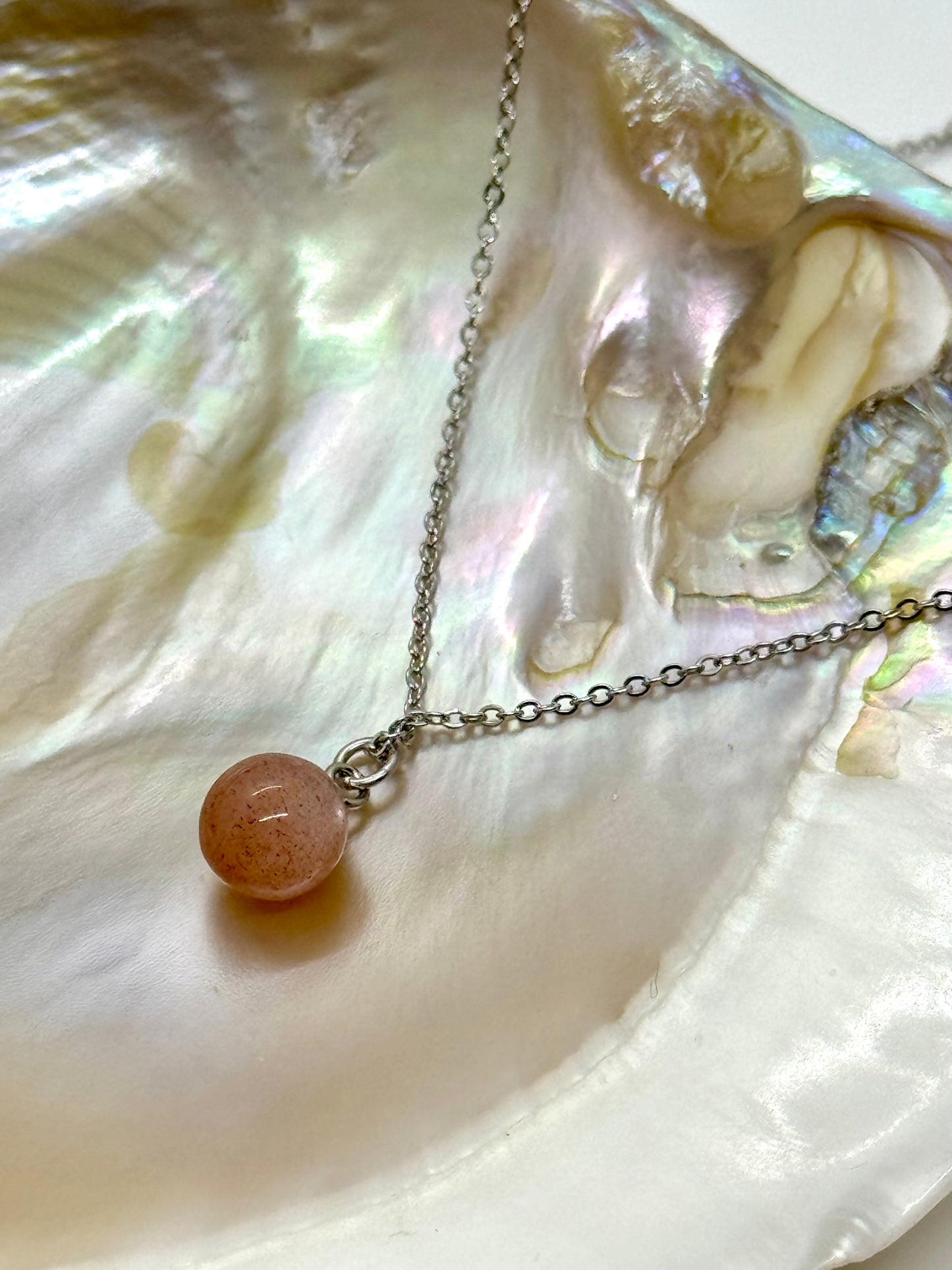 Collier Argent 925 Pierre de Soleil