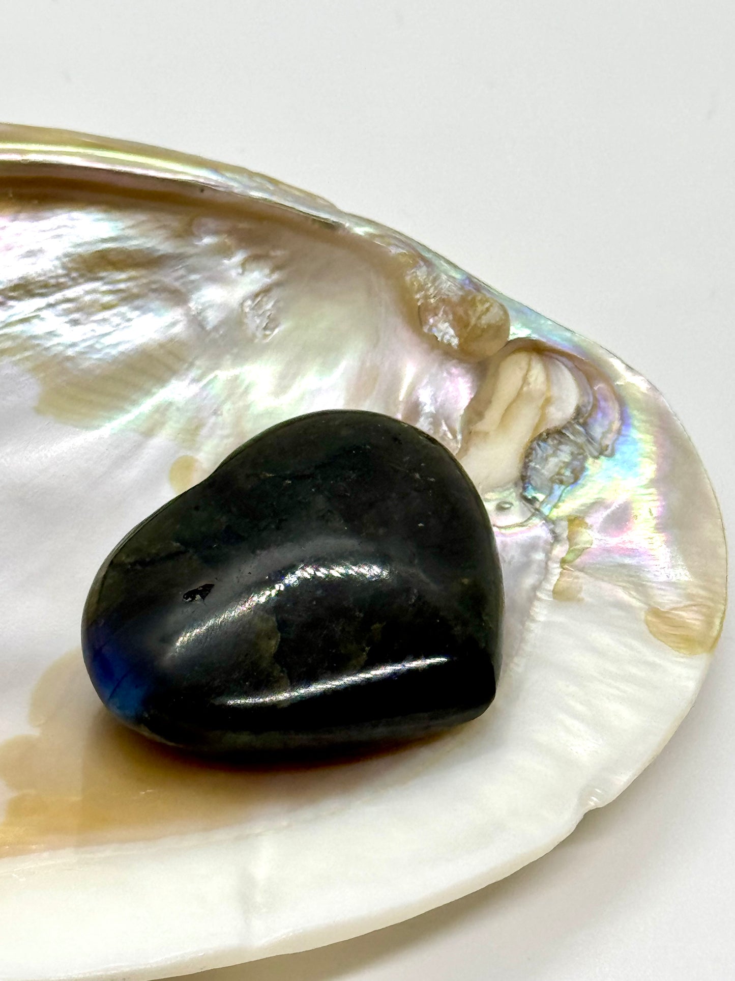 Galet Coeur Labradorite - 50-60mm