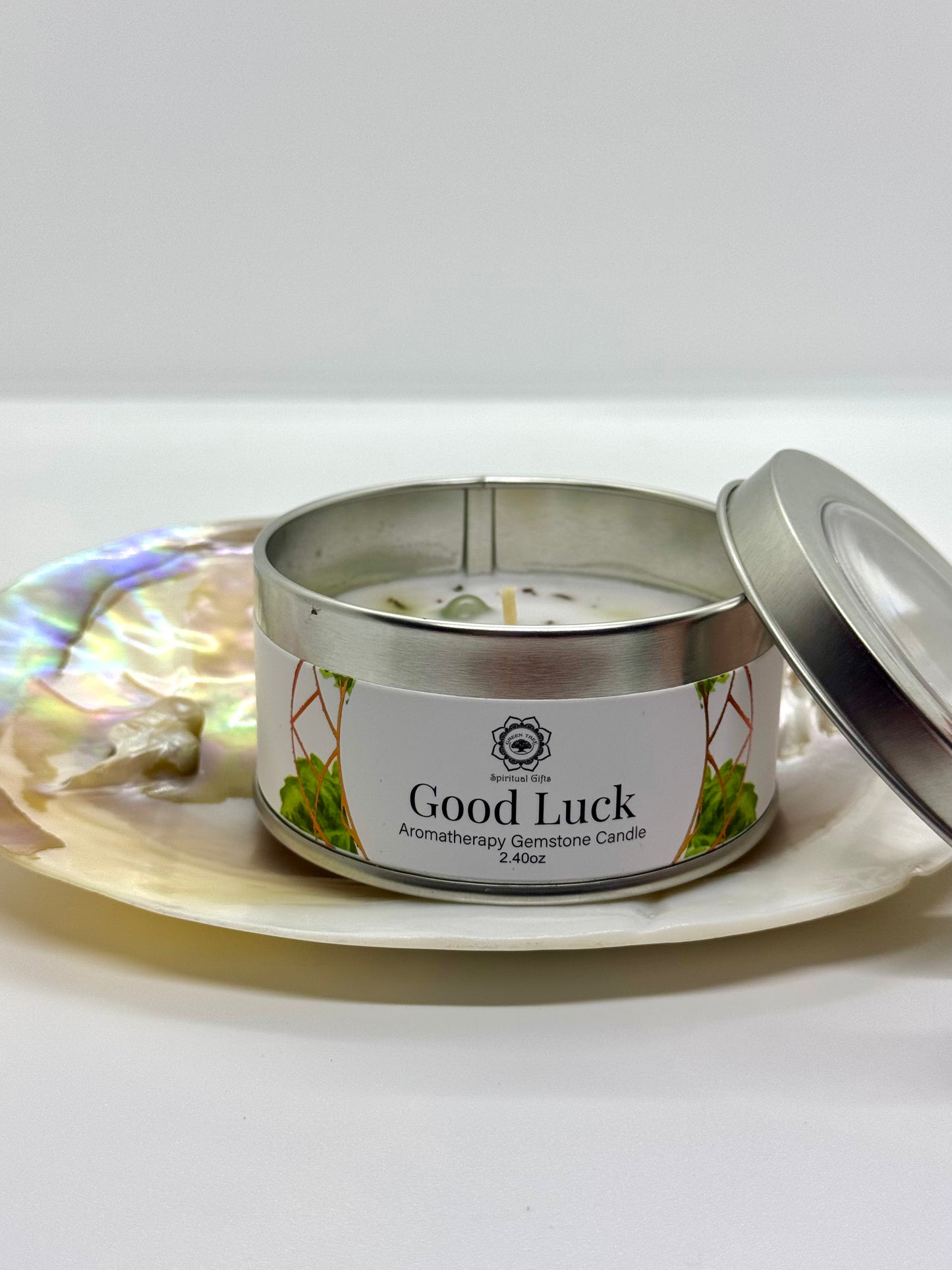 Bougie Green Tree "Bonne Chance" Aventurine Verte et Patchouli - Petit format