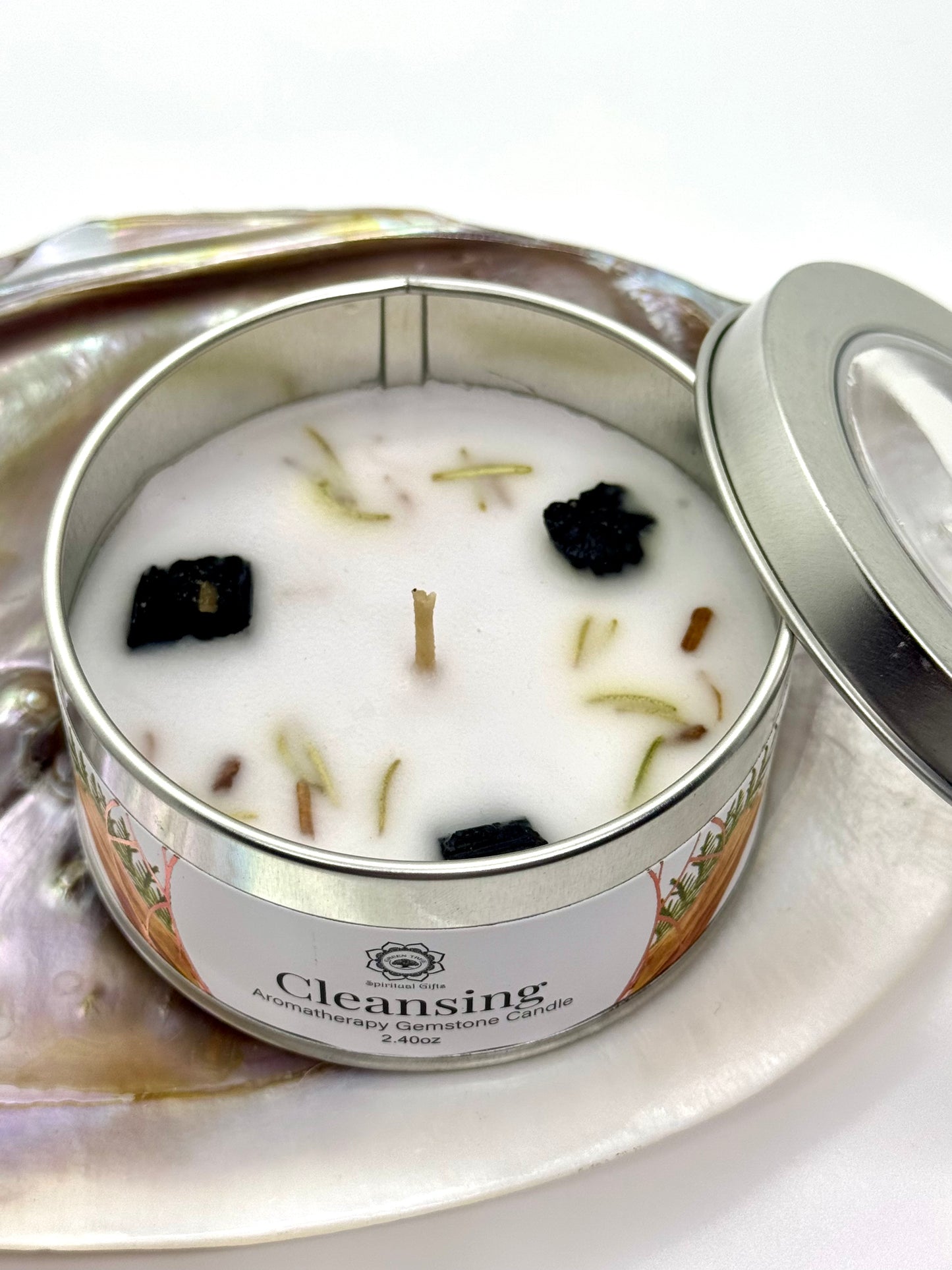 Bougie Green Tree "Nettoyage" Tourmaline Noire + Santal - Petit format