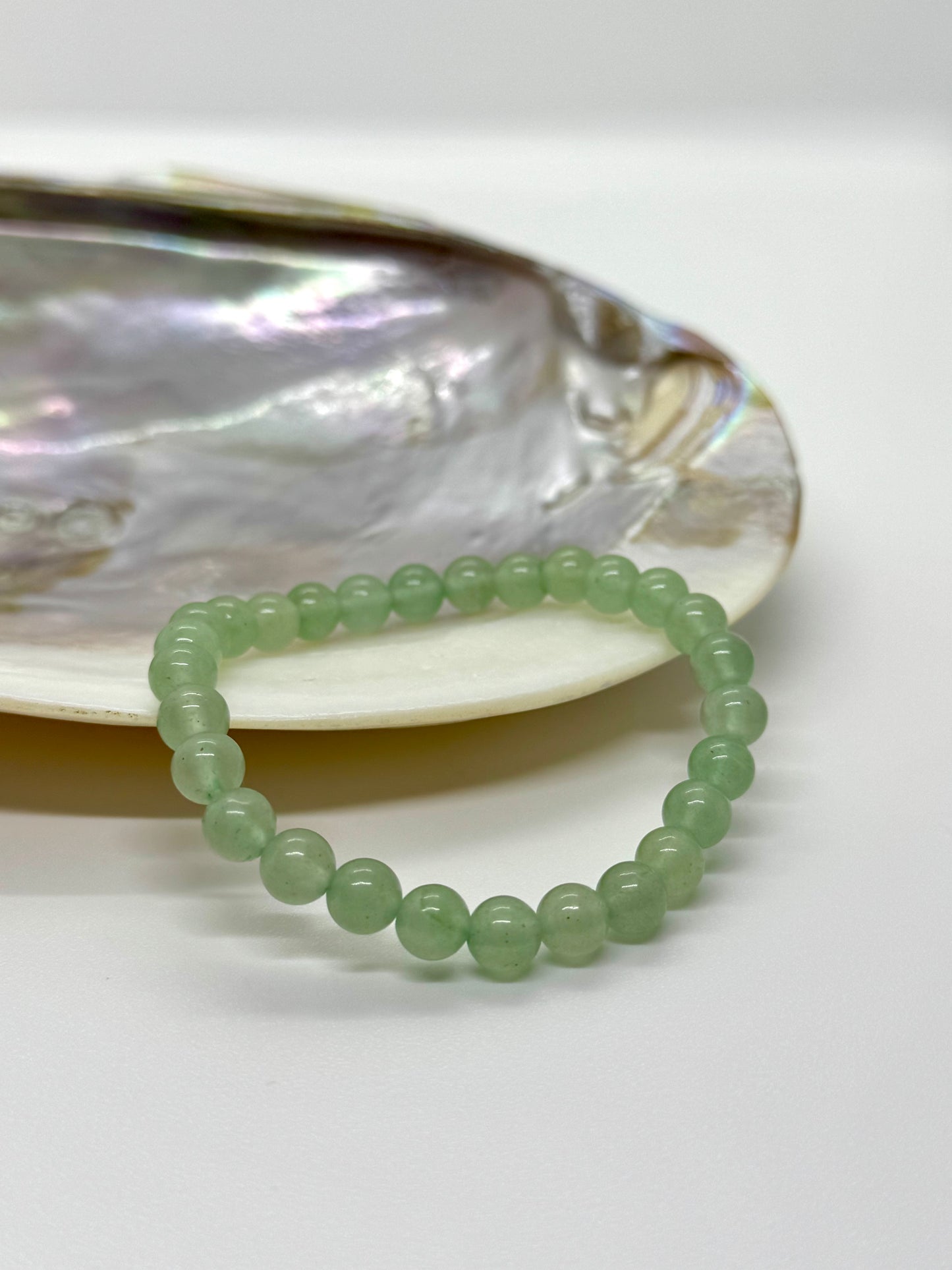 Bracelet en perles - Aventurine verte - 6mm
