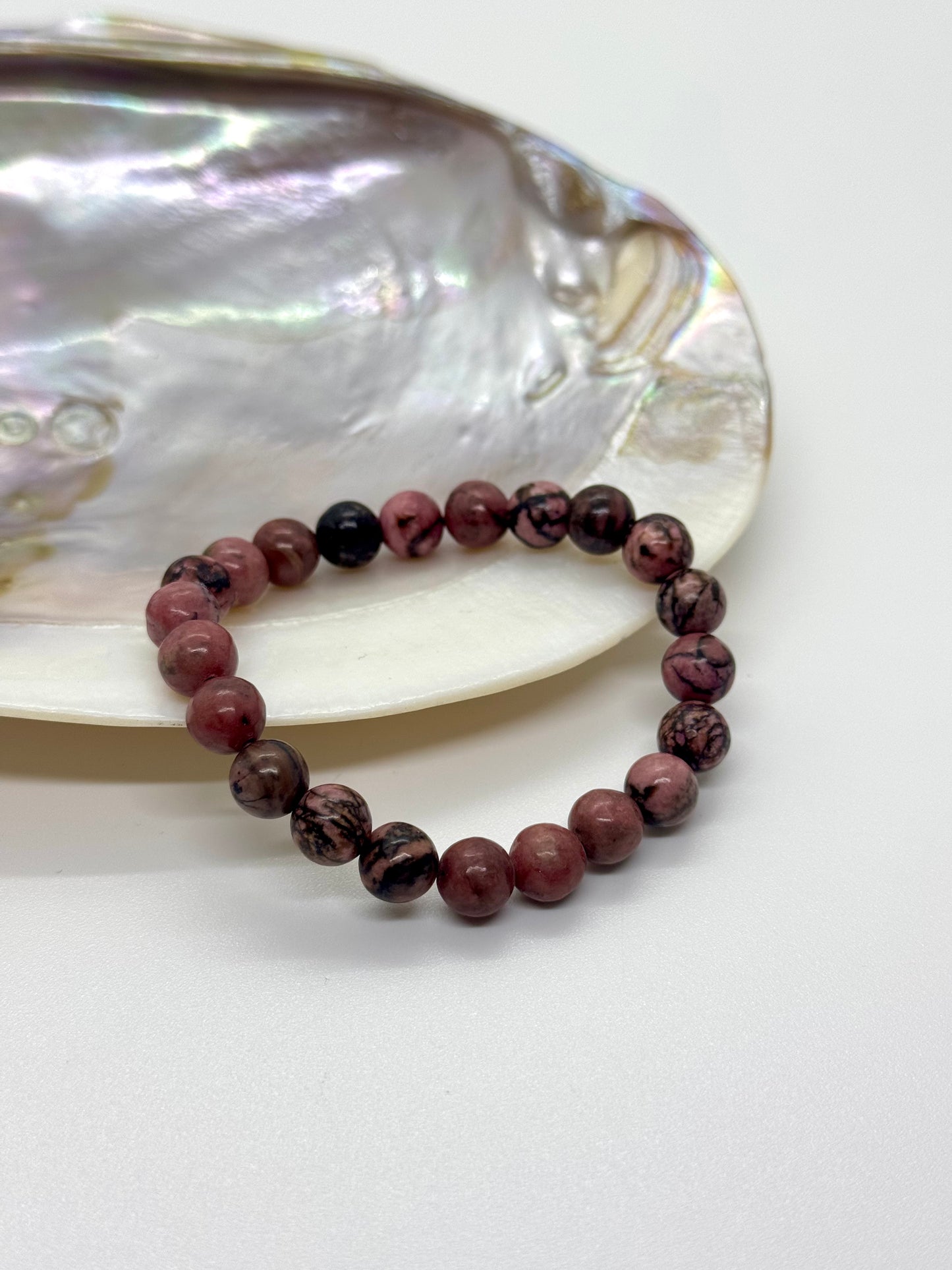 Bracelet en perles - Rhodonite - 08mm