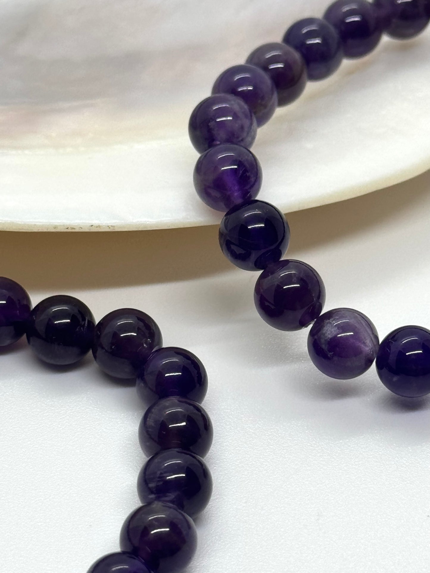 Bracelet en perles - Améthyste - 08mm