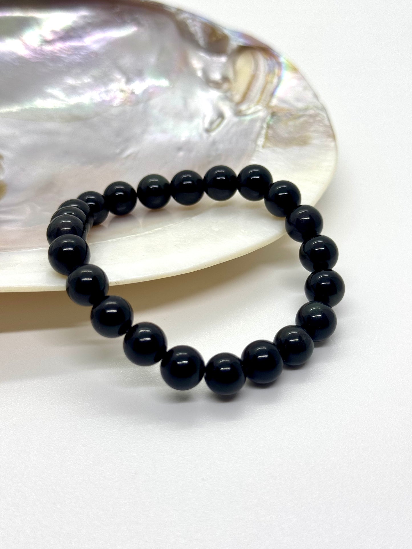 Bracelet en perles Obsidienne Oeil Céleste - 08mm