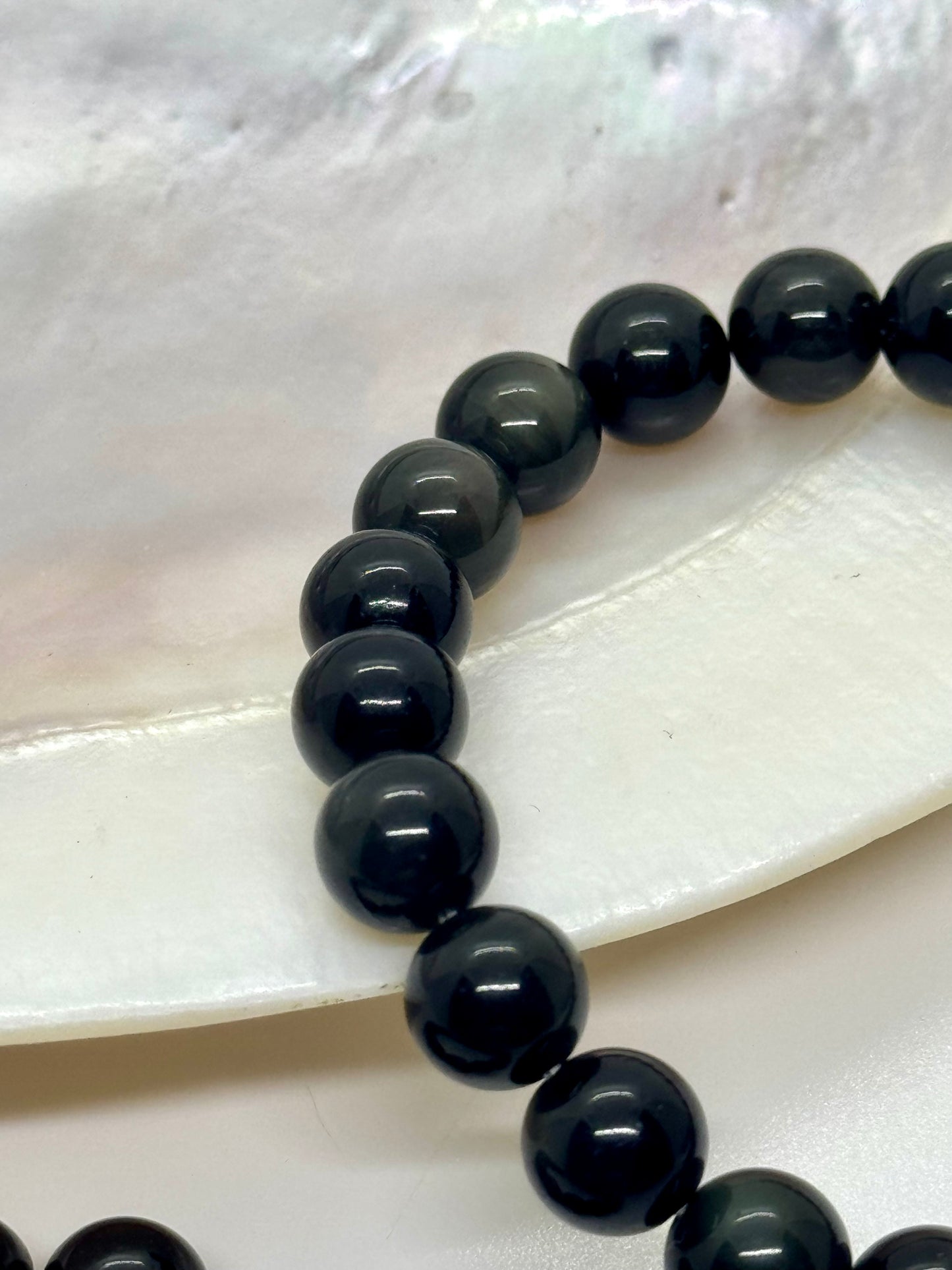 Bracelet en perles Obsidienne Oeil Céleste - 08mm