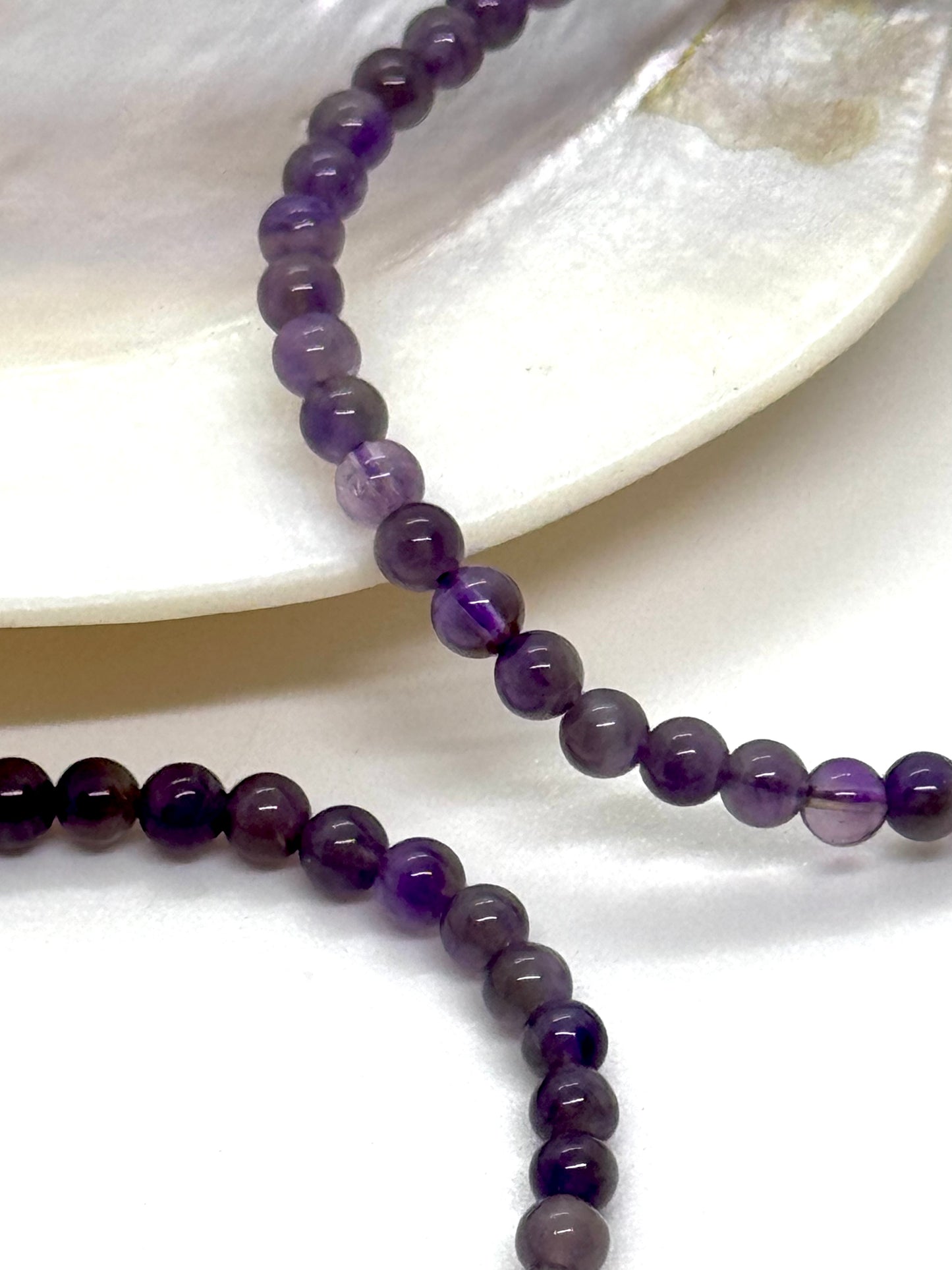 Bracelet en perles - Améthyste - 04mm