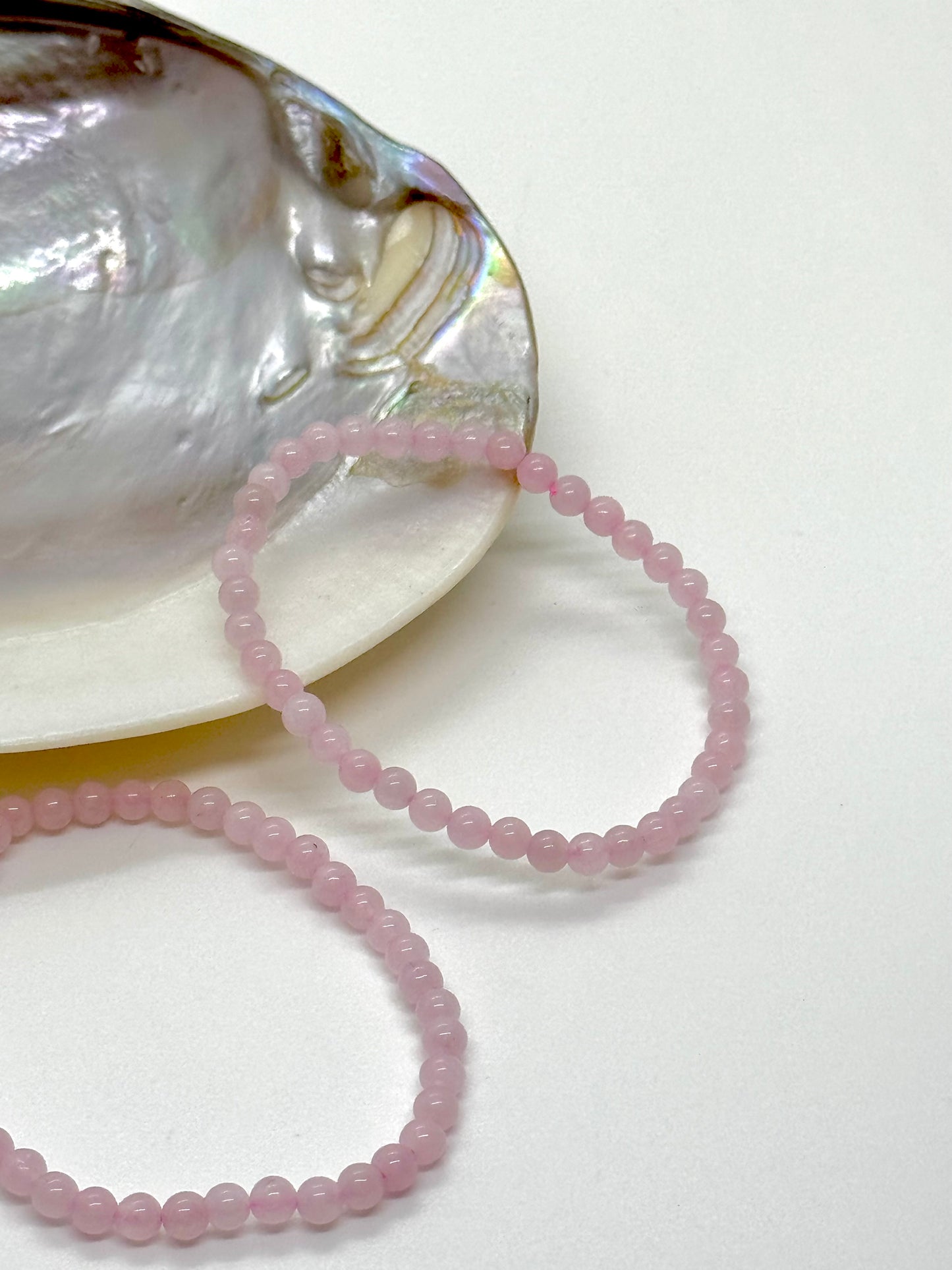 Bracelet en perles - Quartz rose - 04mm