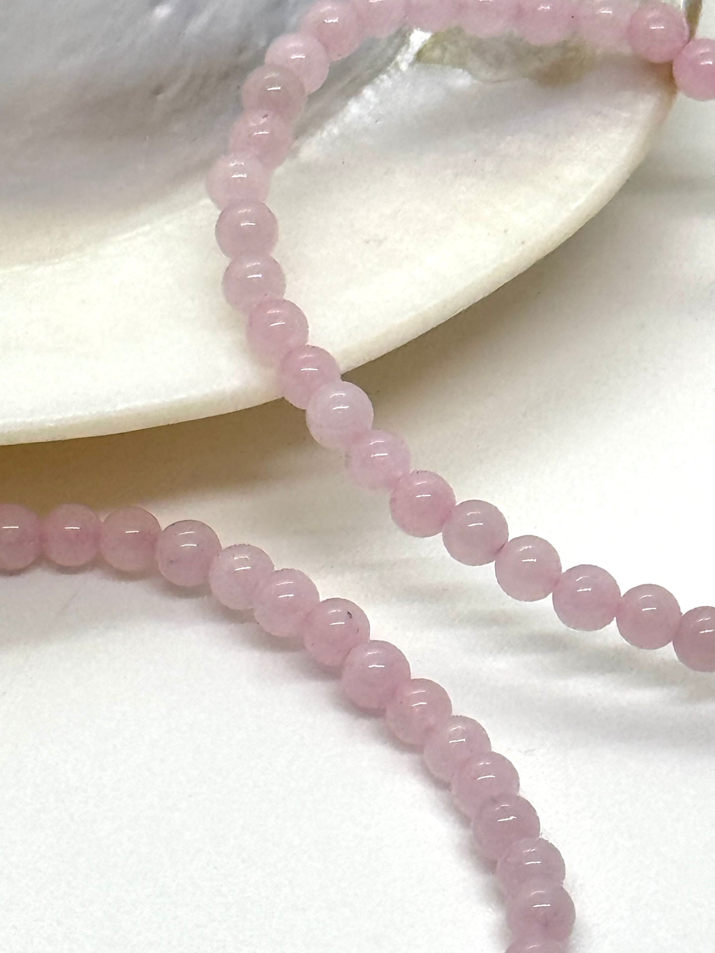 Bracelet en perles - Quartz rose - 04mm