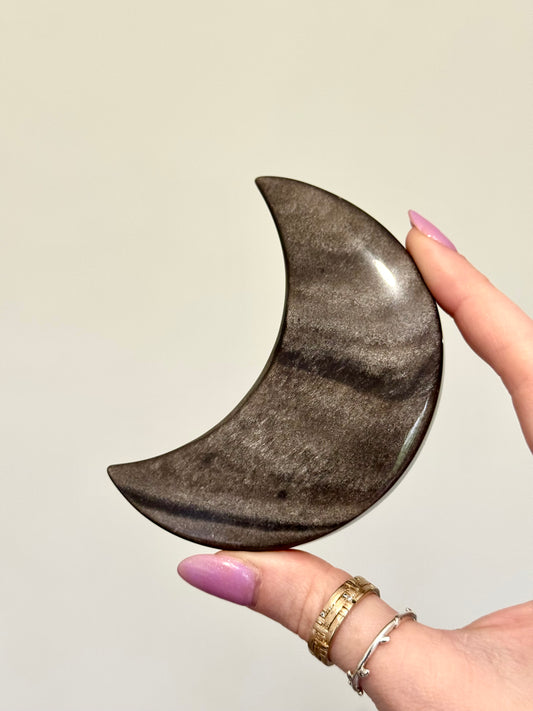 Lune Obsidienne argentée