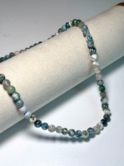 Collier en perles Agate Arbre - 06mm