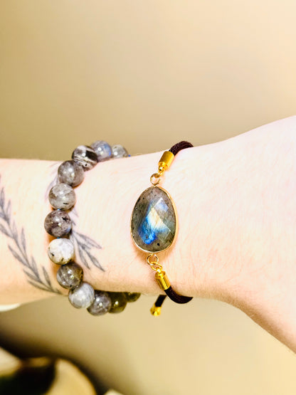 Bracelet cordon - Labradorite