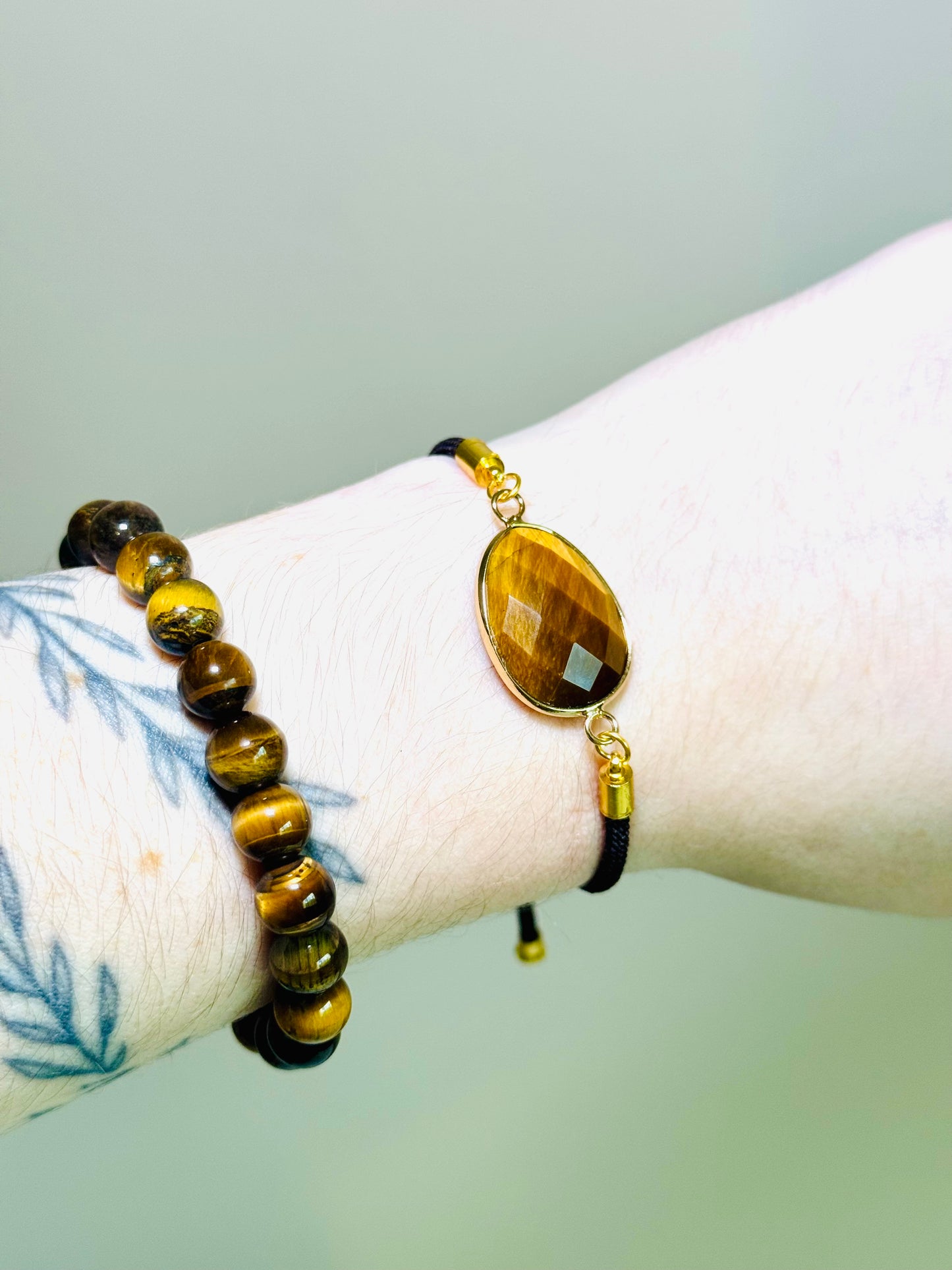 Bracelet cordon - Œil de Tigre