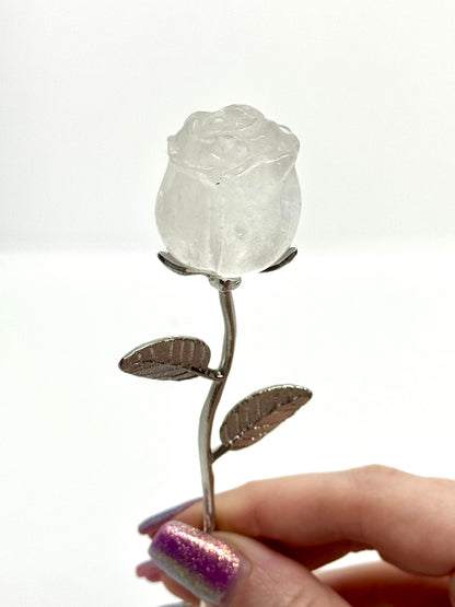 Rose en Cristal de roche 🌹