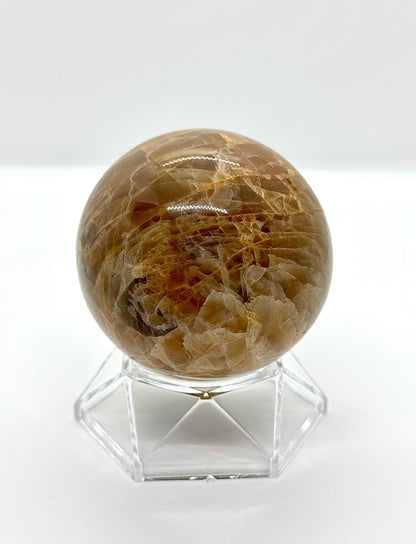 Sphère Pierre de Lune orangée - 70mm