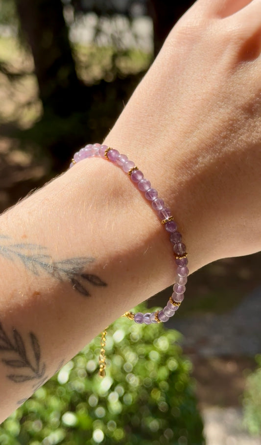 Bracelet acier inoxydable - Améthyste