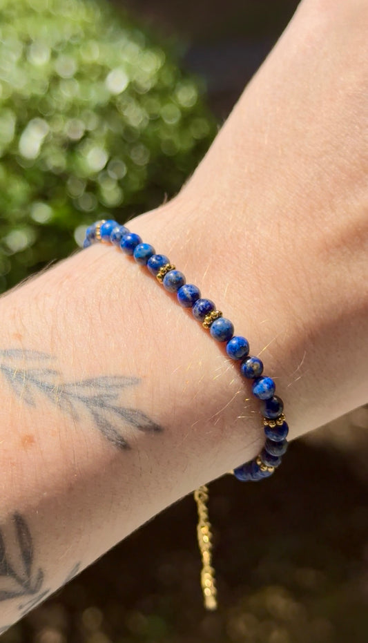 Bracelet acier inoxydable - Lapis Lazuli