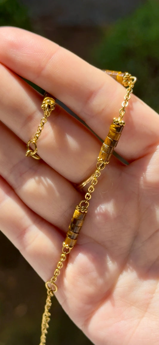 Bracelet Orane acier inoxydable - Oeil de Tigre