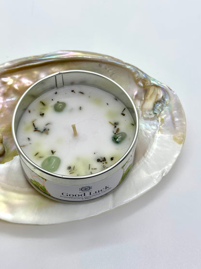 Bougie Green Tree "Bonne Chance" Aventurine Verte et Patchouli - Petit format