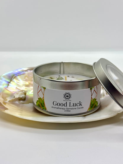 Bougie Green Tree "Bonne Chance" Aventurine Verte et Patchouli - Petit format